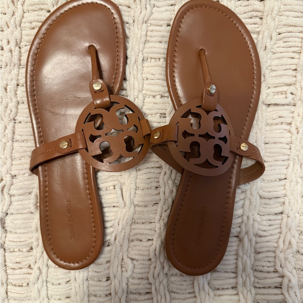 Tory Burch Tan Leather Sandals